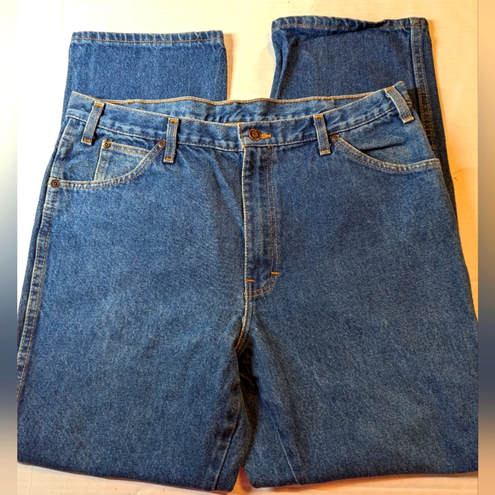 Men's Dickies Work Carpenter Blue Jeans Size 38 x 32